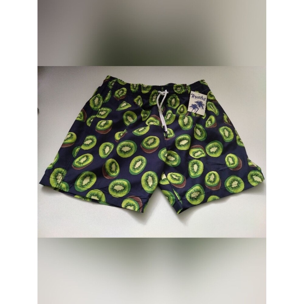 Trunks Surf & Swim Co. Kiwi Print Mens Swim Shorts New Size L